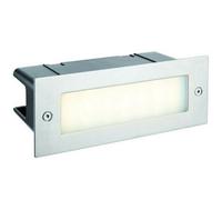 IP44 LED Full Brick Light Stainless Steel & Plain Frosted Glass 3.5W Cool White