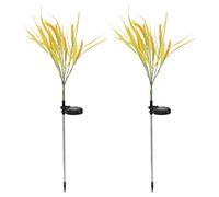 IP44 LED String Lights - Simulation Wheat Ear Shape with 42 Warm LEDs, Solar Powered 600mAh Ni - MH Battery for Year - Round Outdoor Garden, Porch, Fence, Patio Decora