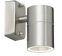 IP44 Outdoor Accent Wall Lamp GU10 Stainless Steel Porch Garden Down Light Loops Metallics One Size