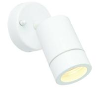 Ip44 Outdoor Adjustable Spotlight Gloss White Gu10 Dimmable Accent Downlight
