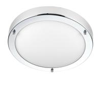 IP44 Outdoor Dimmable Bulkhead Light Chrome Plate Bathroom Flush Ceiling Lamp