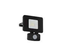 IP44 Outdoor Flood Light & PIR Sensor Black Aluminium 10W Built in LED