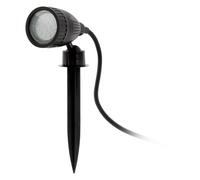Ip44 Waterproof Outdoor Ground Spike Light With Gu10 Bulb - Black Plastic Design