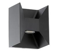 IP44 Outdoor Up / Down Wall Light Anthracite Aluminium 2.5W Built in LED Lamp
