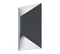 IP44 Outdoor Wall Light Anthracite & White Trapeze 2.5W Built in LED