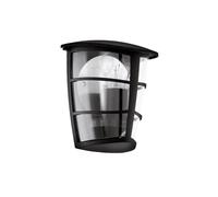 IP44 Outdoor Wall Light Black Modern Lantern 1x 60W E27 Bulb Porch Lamp
