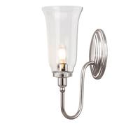 IP44 Tall Flute Style Glass Cup Highly Polished Nickel LED G9 3.5W