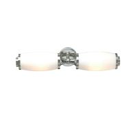 IP44 Wall Light 2 x Enc Glass Shades Polished Chrome LED G9 3.5W