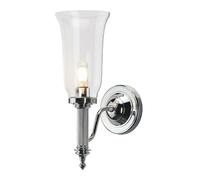 IP44 Wall Light Glass Shade Georgian Style Polished Chrome LED G9 3.5W