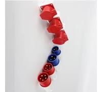 IP44 Waterproof Industrial Plug Socket - 5 Pin 16A Wall Mount Electrical Connector - and White 1pcs