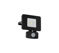 IP44 Outdoor Flood Light & PIR Sensor Black Aluminium 10W Built in LED