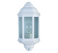 IP44 White Aluminium Body Outdoor Porch Wall Flush Light with Clear Glass Shade