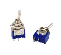 IP54 Button Switch MTS-101 Two Feet Two Speed ON-OFF Rocker Arm Toggle Switch Light Blue Dark Blue*2pcs