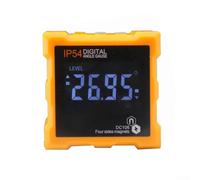 IP54 Rated Digital Angle Meter with Clear LCD Display and 0 1 Degree Accuracy for Mechanical Installations, Construction Sites, and Surveying Applications (Orange)