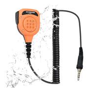 IP54 Waterproof Speaker Mic Compatible with Standard Horizon HX/FT Series, Yaesu VX Radios, Durable Shoulder Mic with Clear Audio (Orange Yellow)