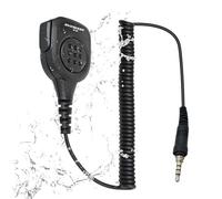 IP54 Waterproof Speaker Mic Compatible with Standard Horizon HX/FT Series, Yaesu VX Radios, Durable Shoulder Mic with Clear Audio (Black)