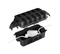 IP55 Outdoor Electrical Box Waterproof with Detachable Awning Covers,7.1x3.9x2.4'' Extension Cord Cover,for Outdoor Plug