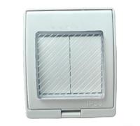 IP55 Waterproof Outdoor Doorbell Switch, 250V 16A -Mounted Wall Socket, UV Resistant ABS Rainproof Push Button for Garden, White(JYL-2GS)