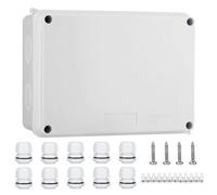 IP65 Waterproof Junction Box Large ABS Electrical Box, Outdoor Cable Connector, Weatherproof Electric Cover Enclosure White (150x110x70mm) - AVARTEK