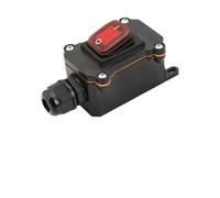IP65 220V/24V/16A/30A Waterproof Switch Waterproof Ship Type Switch Rain Proof Outside Electrical Room Ampere Box Second Gear IDGTTLDF(Single red 12-24V,1 PCS)