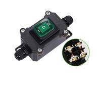 IP65 220V/24V/16A/30A Waterproof Switch Waterproof Ship Type Switch Rain Proof Outside Electrical Room Ampere Box Second Gear IDGTTLDF(Double green 12-24V,1 PCS)