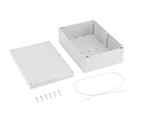 IP65 ABS Plastic Waterproof Dustproof Junction Box Universal Electrical Boxes Project Enclosure Gray 10.3 x 7.3 x 3.7 inch (263 x 185 x 95 mm)