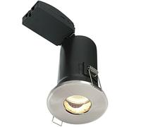 IP65 Bathroom FIR GU10 Lamp Ceiling Down Light Nickel PUSH FIT FAST FIX