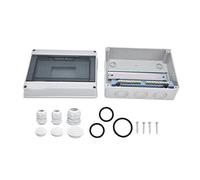 IP65 Distribution Box 8 Way Outdoor Electrical Junction Case Transparent Cover Wall Mountable for Circuit Breaker and Fire Fighting Equipment ABS PC Plastic 200x155x90mm