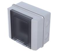 Ip65 Distribution Protection Box with Window, 5 Way | ABS PC Build, Lockable Side Door, 35mm Din Rail, Wall Mounted for Indoor Garage Use
