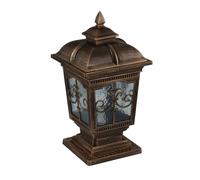IP65 European Outdoor Post Light, Waterproof Villa Garden Park Wall Landscape Lights,On/Off Solar Powered Post Lamp, Die-cast Aluminum Pillar Light Traditional Landscape Lighting