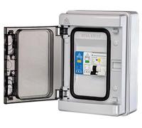 IP65 EV Consumer Unit with Type A DP C40 RCBO, SPD, Circuit Breakers Vehicle Consumer, and Earth Leakage Protection - Weatherproof, Type High Immunity, 40A Current