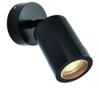 IP65 Outdoor Adjustable Spotlight Satin Black GU10 Dimmable Accent Downlight
