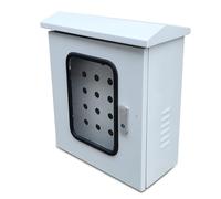IP65 Outdoor Electrical Cabinet, Waterproof Double Door Junction Box with Lock, Viewing Window, Removable Mounting Plate(50x70x25cm/20x28x10in)