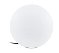 IP65 Outdoor Garden Ball Light - White Plastic - 1 x 40W E27 Bulb - 300mm Globe - Weatherproof Waterproof Driveway Path Garden lamp Post Tall