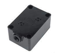 IP65 Push Button Switch Box LA4 Series Double for Triple Station for Gate Opener Winch Truck Tail Lift - Dustproof Bakelite Housing Black(LA4-2H)