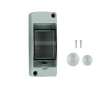 IP65 rated HT series outdoor distribution box with PC junction box for mounting 2 to 4 MCB switches, for wall installation in various environments