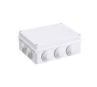 IP65 Waterproof Junction Box,ABS Outdoor Cable Enclosure Junction Boxes, Universal White Dustproof Weatherproof Electrical Project Box for Electronic Cable (White, 150 * 110 * 70mm)