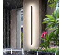 IP65 Waterproof Modern Outdoor Wall Lamp - 200cm Long Strip Sconce Lighting for Patio, Yard, Corridor, Garage, Bedroom, Living Room - White Light, Aluminium & Acrylic Fixture