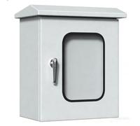 IP65 Waterproof Outdoor Electrical Junction Box, Double-Door Electrical Enclosure Box with Lock, Observation Window and Mounting Panel(50x40x25cm/20x16x10in)