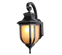 Ip65 Waterproof Outdoor Glass Wall Lamp Aluminum Wall Lantern Light Balcony Community,Simple and Stylish,Sturdy and Practical,E27 Single Head Wall Lantern/11.4In