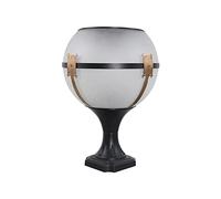 IP65 Waterproof Outdoor Sphel Globe Ball Pillar Lantern - Modern Industrial Garden Post Light for Patio, Landscape, and Deck Lighting