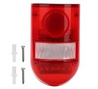 IP65 Waterproof PIR LED Motion Sensor Flashing Light Lamp,Solar Security Light Alarm,Built in Battery,Energy Saving Warning 110dB Loud Siren Solar Light for Home Flashing Outdoor, Waterproof Sola