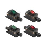 IP65 Waterproof Switch Waterproof Ship Type Switch 220V/24V/16A/30A Rain Proof Outside Electrical Room Ampere Box Second Gear IDGTTLDF(Double green 12-24V)