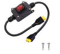 IP65 Waterproof XT60 Inline Rocker Switch, 30A 12V/24V DC Heavy Duty On/Off Toggle Switch with 1FT XT60 Male to Female Cable, LED Indicator for RC Car, Drone, Solar Panel, Battery Charger, E-Bike, RV