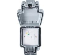 IP66 Outdoor 1 Gang Single 13A UK Plug Socket & 30ma RCD Garden Enclosure Box