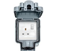 IP66 Outdoor 1 Gang Single Switched 13A UK Plug Socket Garden Enclosure Box