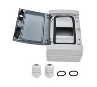 IP66 Proof Distribution Box 4 Way, DIN Rail Transparent Cover Junction Protection Case, Rainproof Power Distribution Box with Connectors for Indoor Outdoor Electrical Eq