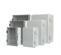 IP66 Waterproof Junction Box 400x300x200mm, Hinged ABS Enclosure with Mounting Plate for Outdoor Electrical Projects, Gray