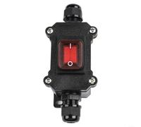 IP66 Waterproof Push Button Switch 30A 220V Self-Locking Inline Control for Outdoor for horn Gate for access Door Panel