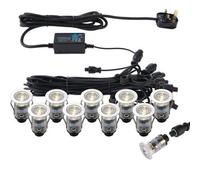 Ip67 Decking Plinth Light Kit 10X 25mm Colour Changing White Lamps Outdoor Rated